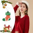 thumbnail image 2 of Qocolhg Christmas Decorations Indoor Outdoor, New Christmas Earrings Santa Claus Sparkling Pendant Earrings Funny Silvered Plated Earrings Christmas Gift, on Sale Clearance!, 2 of 6