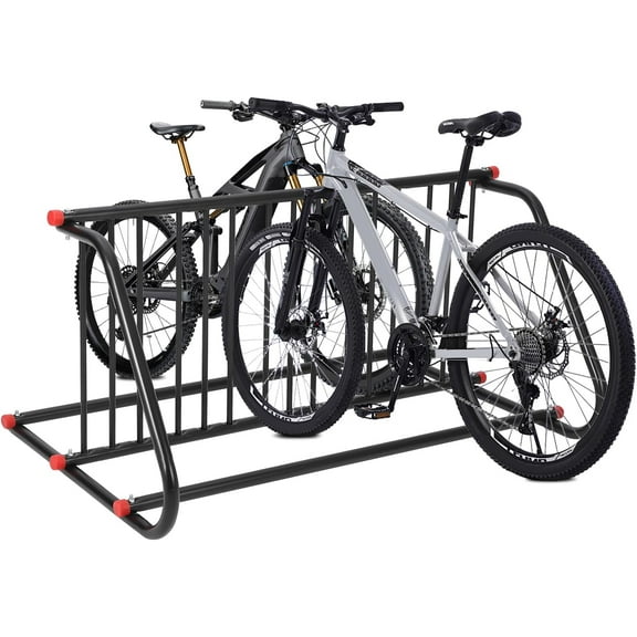 Acekid Commercial Grid Bike Rack, 10 Bikes, Heavy Duty Metal Garage Floor Stand, Double Side Outdoor Bicycle Parking Rack for Retail, School, Backyard, Bike Shop