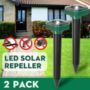 2Pcs Mole Rat Repellent Solar Ultrasonic Repeller Garden Pest Deterrent Outdoor Ultrasonic Pest Repeller Mouse Trap Device