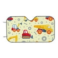 thumbnail image 6 of Lsque Heavy Equipment Car Windshield Sun Shade | Accordion Folding Style Auto Shade for Car Truck SUV Van | Blocks UV Rays Sun Visor Protector | Small, 6 of 7