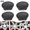 Black, variant on 4pcs 60mm New ABS Black Universal Car Vehicle Wheel Hub Center Cap Cover