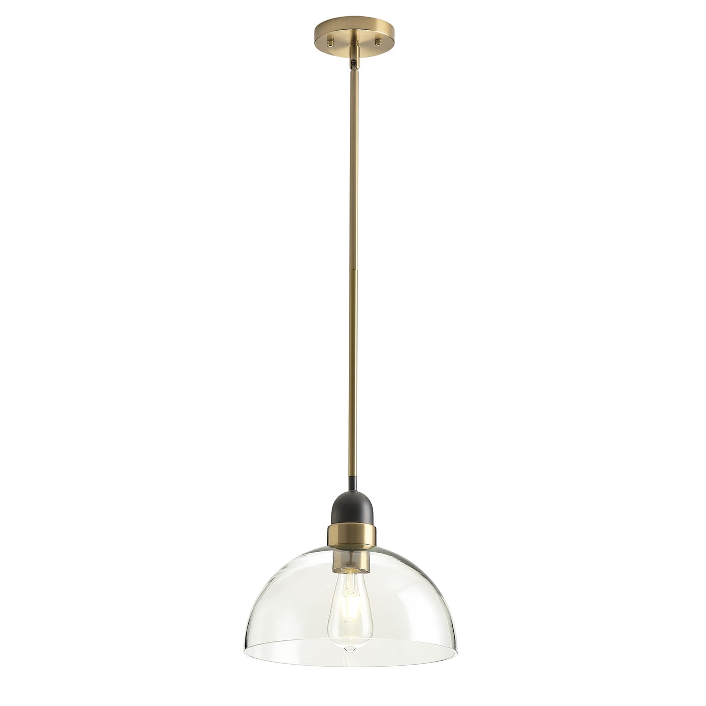 Aiwen Clear Glass Dome Shape Pendant Light Modern Home Hanging Light Fixture