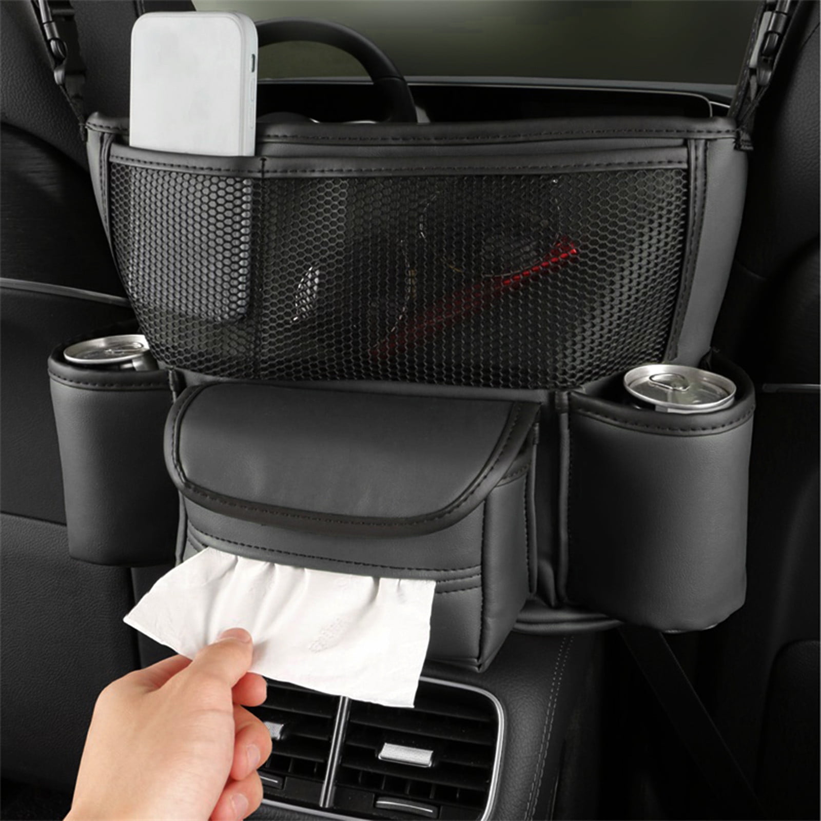 Lingouzi Car Handbag Holder， Between Seats Large Capacity Car Purse