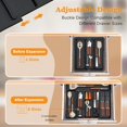 thumbnail image 3 of Large Utensil Drawer Organizer for Kitchen, Expandable Silverware Holder, Cutlery and Flatware Cooking Tray, Kitchen Organizers Storage with Removable Knife Block, Black, 3 of 4