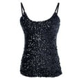 thumbnail image 1 of Womens Shimmer Sequins Club Spaghetti Strap Camisole Vest Tank Tops, 1 of 5