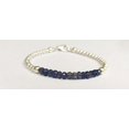 thumbnail image 4 of Iolite 3.5mm Rondelle Shape Faceted Cut Beads 7 inch Silver Plated Clasp Bracelet for men, women, unisex. Link Chain Stacking Bracelet.|LINK_03846, 4 of 5