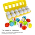 thumbnail image 5 of De Huevos Educativos A Juego Para Niños Con Soporte Amarillo Juego De Simulación De Huevo Para Niños Rompecabezas De Aprendizaje De Formas De Colores Mezclados12 Piezas 2 Piezas Sweethay FN002170-00, 5 of 5