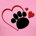 thumbnail image 3 of CafePress - Dog Paw Print With Love Hear T Shirt - Women's Traditional Fit Dark T-Shirt, 3 of 4