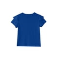 thumbnail image 3 of CCRFTGI Shirts for Kids Girls Size 7 Ruffle Short Sleeve Casual Tee Shirt Girls Fashion Little V Neck Summer Shirts Classic Tees Royal Blue 9-10 Years, 3 of 6