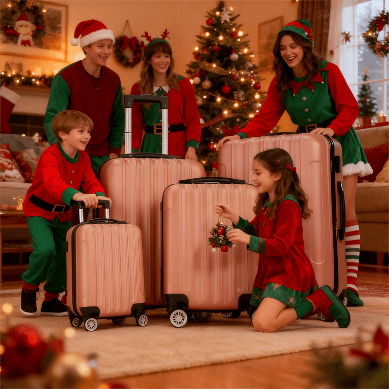 Walmart Black Friday Deals 2025 - Zimtown 4 Piece Luggage Set, ABS