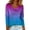 Blue, variant on Women Long Sleeve Shirt 2026 Tie Dye Oversized Casual Shirts Spring Cowl Neck Loose Fit Pullover Tops Dressy Fashion T Shirts Light Purple 2XL
