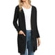 thumbnail image 3 of Mujer Frente Abierto Outwear Casual Elegante Color Puro Manga Larga Botón Outwear para la Vida Diaria Trabajo Negro XL, 3 of 7