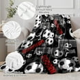 thumbnail image 5 of Soccer Blanket for Boys Girls, Soccer Gifts for Men Women, Soft Soccer Mom Gift Soccer Blanket for Room Decor Bedding 60"x80", 5 of 6