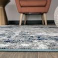 thumbnail image 4 of World Rug Gallery Contemporary Abstract Distressed Area Rug - Blue 5' x 7', 4 of 9