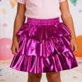 thumbnail image 2 of LIIPEE Girls Skirt Carnival Tutu Skirt With Glitter Sequins Three Tier Layered Cake Design Party Comfortable Breathable Soft Cute Skirt,RD1,10Y, 2 of 4