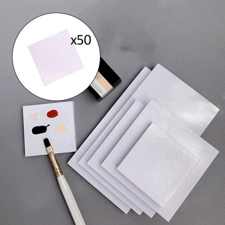 50x Paper Palettes Waterproof Tray for Mixing Nail Drawing Nail Salon Display Home Use Large