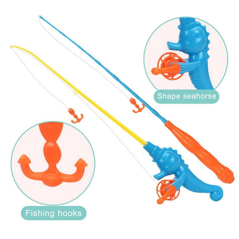 Child Induction Duck Fishing Toy Glow On The Water Game Toys for Kids Gift, Size: 43, Yellow