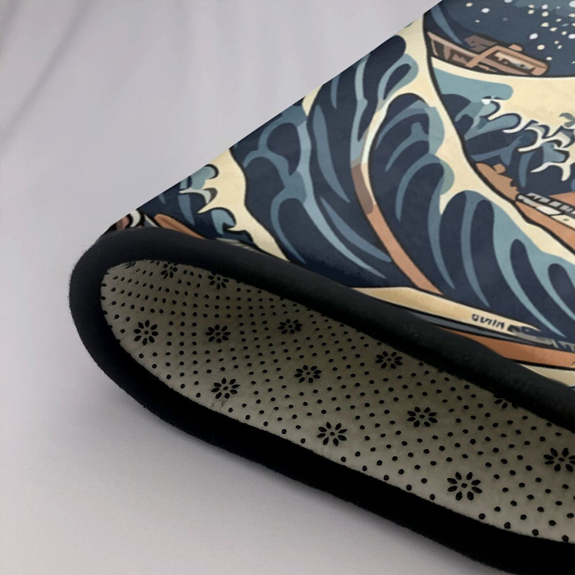DouZhe Japanese Kanagawa Great Waves Rugs Doormat, Non-Slip