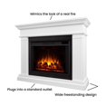 thumbnail image 4 of Pemberly Row Contemporary Wood Grand Electric Fireplace in White, 4 of 7