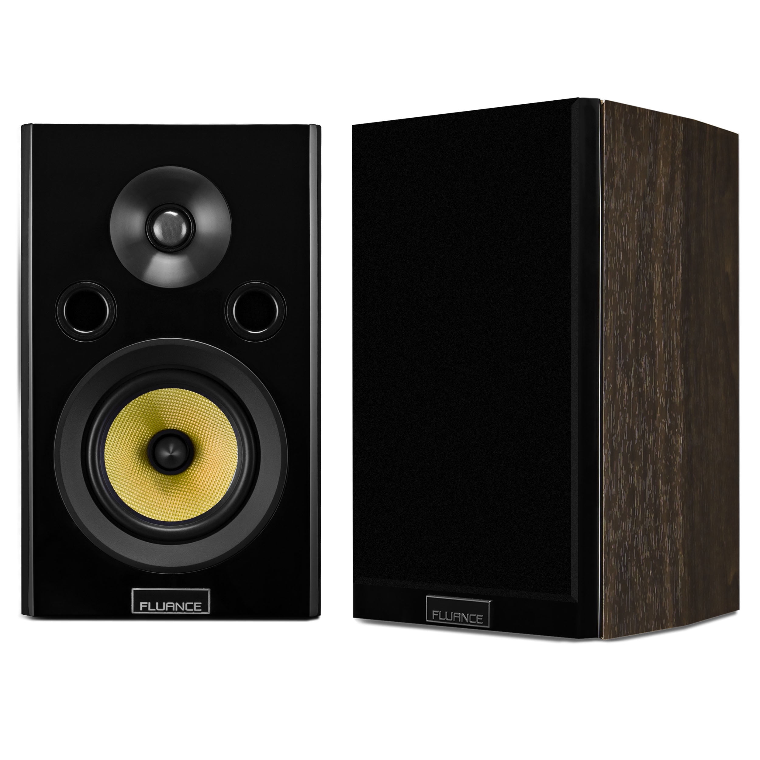 Fluance Signature HiFi Compact Surround Sound Home Theater 5.1 Channel Speaker System including 2-Way Bookshelf, Center Channel, Rear Surround Speakers and DB10 Subwoofer - Natural Walnut (HF51WC)