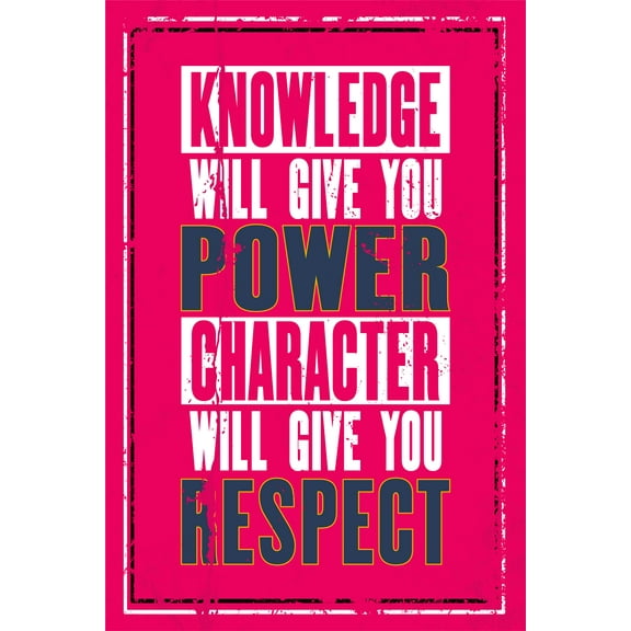 Ezposterprints Motivational Inspirational Posters for Home Office School Classroom Kidsroom - Motivational Quotes Poster Printing - Wall Art Print - 'KNOWLEDGE' - 12X18 inches