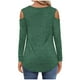 thumbnail image 3 of Camiseta suelta con cuello en V y manga larga con hombros descubiertos para mujer Fridja bvmnju4720, 3 of 8