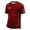 B00_Brick Red, variant on Men’s Athletic V-Neck Fan T-Shirt with Spain National Flag Print, Breathable Trim Detail Tee for Match Days, Gym Training & Casual Daily Style