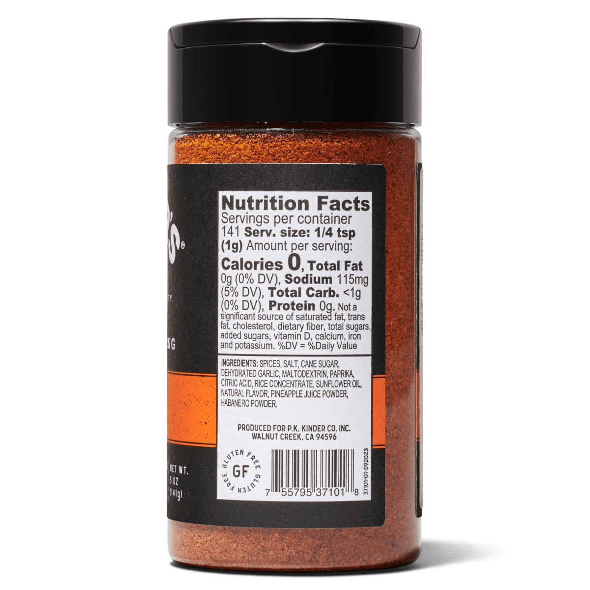 Kinder's Habanero Pineapple Barbecue Rub and Seasoning, 5 oz