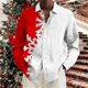 thumbnail image 3 of Camisa hawaiana de manga larga de moda para hombre, para socializar en la playa, forro 2024, camisa de hombre de alta gama, camisa estampada en 3D, nieve navideña, 3 of 5