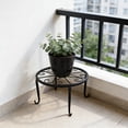 thumbnail image 4 of Weloille Single Layer Iron Flower Stand, Floor Standing Small Plant Pot Holder, Sturdy Rust-Resistant Display Rack, 1 Pack for Living Room Balcony Garden Patio Decoration, 4 of 6