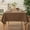 Coffee, variant on Knubmt Solid Color Linen Tablecloth Washable Decorative Fabric Table Cloth Rectangle Dining Table Cover for Dining/Buffet/Wedding, 35" x 55"