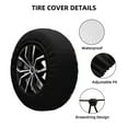 thumbnail image 2 of Goofa Bulldog with Forest Flag Pattern Universal Tire Cover for Jeep, SUV, Truck, and Trailer – Waterproof, UV-Resistant,Easy to Install, Fits 14"-17" Tires-16 inch, 2 of 5