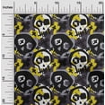 thumbnail image 1 of oneOone Rayon Chocolate Brown Fabric Skull Dress Material Fabric Print Fabric By The Yard 56 Inch Wide, 1 of 1