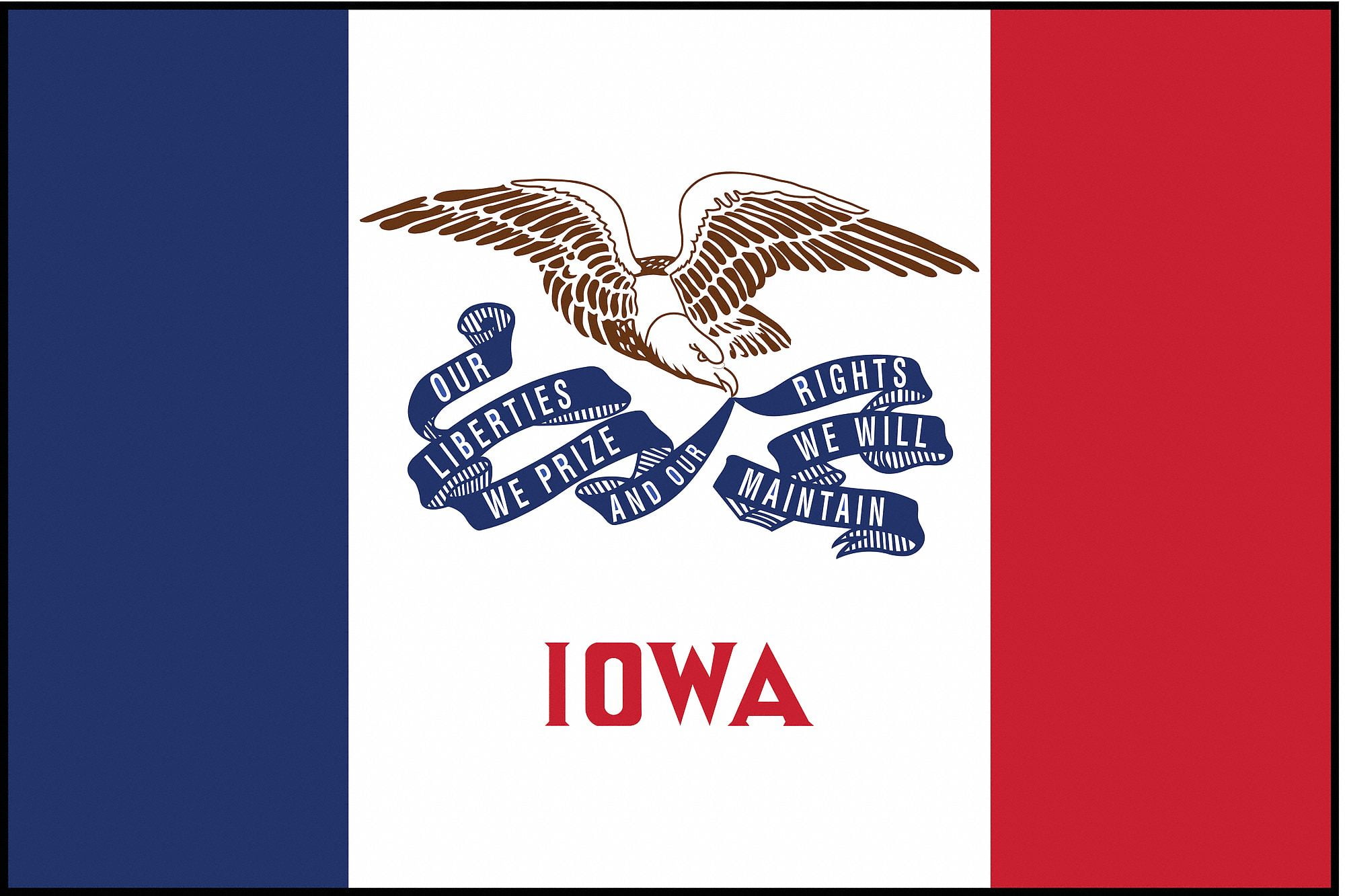 3x5 State of Iowa Flag 3'x5' House Banner Super Polyester Grommets Premium 