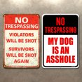 thumbnail image 2 of Placa de metal Wdftyju Vintage Advertencia 20x30cm 2 Uds, 2 of 9