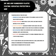 Liquid Leather Dip and Grip Rubberized Plastic Coating, Black 8 fl oz Bottle, Slip-Resistant Finish