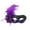 Purple, variant on Xfvqtps Mardi Gras Mask for Women Masquerade Masks Half Face Faux Feather Flower Gradient Color Carnival Mask for Makeup Performance Ball Party Green