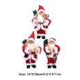 thumbnail image 4 of Bewildely Juguete Musical eléctrico de Papá Noel de Navidad para niños, alimentado por portátil, cafetería, restaurante, decoración Kits de decoración para fiestas Tipo 1 Bewildely HA069028-01B, 4 of 6