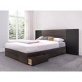 thumbnail image 1 of Nexera 3-Piece Bedroom Set With Bed Frame, Headboard & Extension Panels In Full|Ebony & Black, 1 of 4