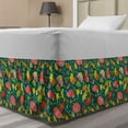 thumbnail image 1 of Acorn Bed Skirt, Season Change Raining in Autumn Pattern with Raindrops Umbrellas and Forest Elements, Elastic Bedskirt Dust Ruffle Wrap Around for Bedding Decor, 4 Sizes, Multicolor, by Ambesonne, 1 of 2