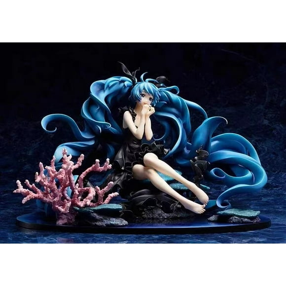 100% Original: GSC VOCALOID MIKU 16CM Deep Sea Girl ver. PVC Action Figure Anime Figure Model Toys Doll Gift