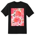 thumbnail image 2 of Plus Size Shirt for Women Black Tops for Women Short Sleeves Shirt for Women Flowers 4 T Shirt Crewneck Shirt for Women XL, 2 of 5