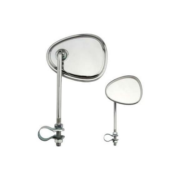 Two V Mirror All Chrome. Set of bike mirrors. Pair of bicycle mirrors. 2 bike Mirrors.