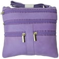 thumbnail image 6 of Genuine Soft Leather Cross Body Bag Purse Shoulder Bag 5 Pocket Organizer Micro Handbag Travel Wallet Many Colors, 6 of 39