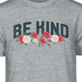 thumbnail image 2 of Teelocity Be Kind Floral Graphic T-Shirt (2XL - Standard Fit, Athletic Heather), 2 of 4