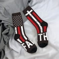 thumbnail image 5 of Fuzoiu USA Flag Cross Print Athletic Crew Socks for Men & Women,Casual Crew Socks,Above Ankle Crew Socks for Business, Casual, 5 of 6