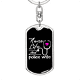 thumbnail image 5 of To My Wife  Nurse Life and Police Wife Stainless Steel or 18k Gold Premium Swivel Dog Tag Keychain, 5 of 16