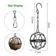 thumbnail image 4 of 4 Pcs Fat Ball Feeders Hanging Bird Feeder Metal Fat Ball Bird Holder with 4 S-shaped hooks for Outdoor Garden, 4 of 5