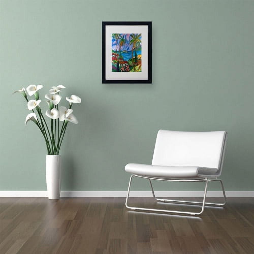 Trademark Fine Art "Tropical Paradise" Canvas Art by Manor Shadian, Black Frame