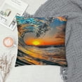 thumbnail image 2 of Orinice Sunset Ocean Mountain Graphic Decorative Cushion Throw Pillow Cover 22x22in, 2 of 5